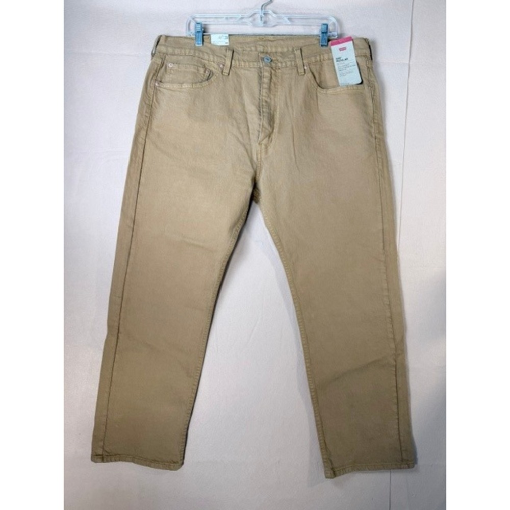 Levi's 505 Regular Men's Jeans 38x29 Tan Khaki Levi's Ease Stretch NWT